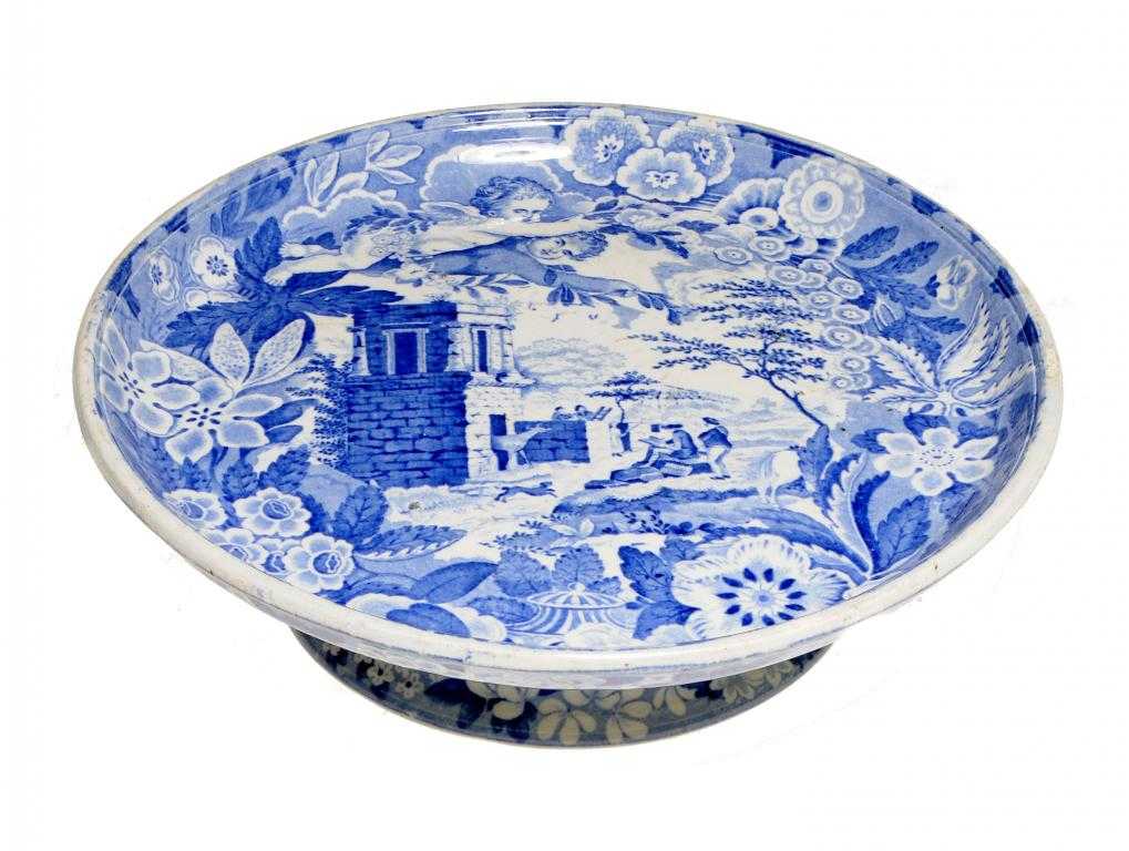 Appraisal: A DON POTTERY BLUE PRINTED EARTHENWARE ITALIAN AND SICILIAN VIEWS