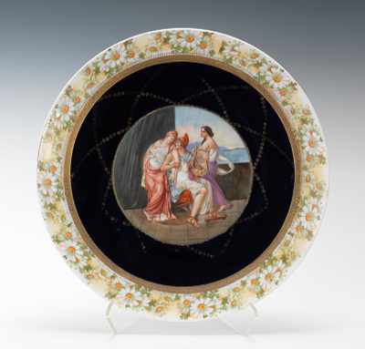 Appraisal: A Monumental Royal Vienna Charger A large footed charger with