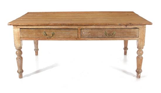 Appraisal: English or Continental pine table late th early th century