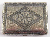 Appraisal: A Russian silver and niello cigarette case with geometric floral