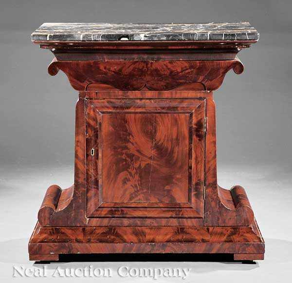 Appraisal: An American Late Classical Mahogany Mixing Table th c Philadelphia