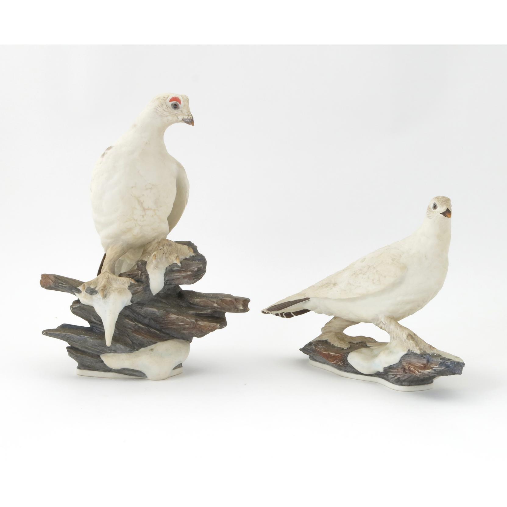 Appraisal: Boehm Porcelain Pair of Ptarmigan Limited Edition bottoms marked male