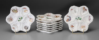 Appraisal: Set eight Haviland oyster plat