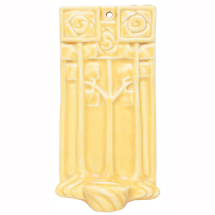 Appraisal: Rookwood sconce Arts Crafts design covered in a yellow matt