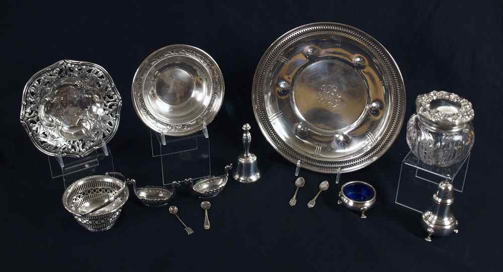 Appraisal: PIECE ESTATE STERLING COLLECTION To include Shreve Crump Lowe monogrammed