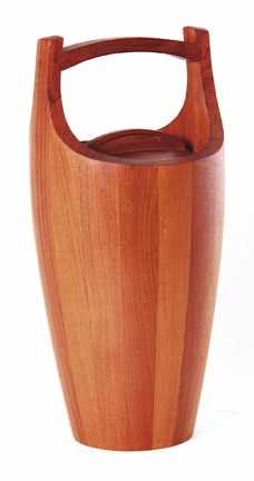 Appraisal: Jens Quistgaard Danish Modern teak ice bucket circa barrel stave