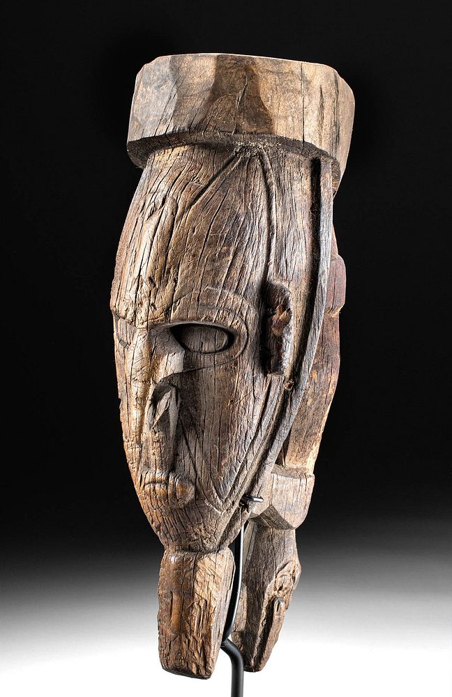 Appraisal: Published th C Papua New Guinea Boiken Wood Drum Oceania