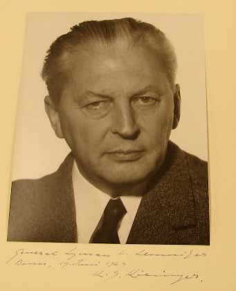 Appraisal: Autograph photograph showing head and shoulders view of German Chancellor