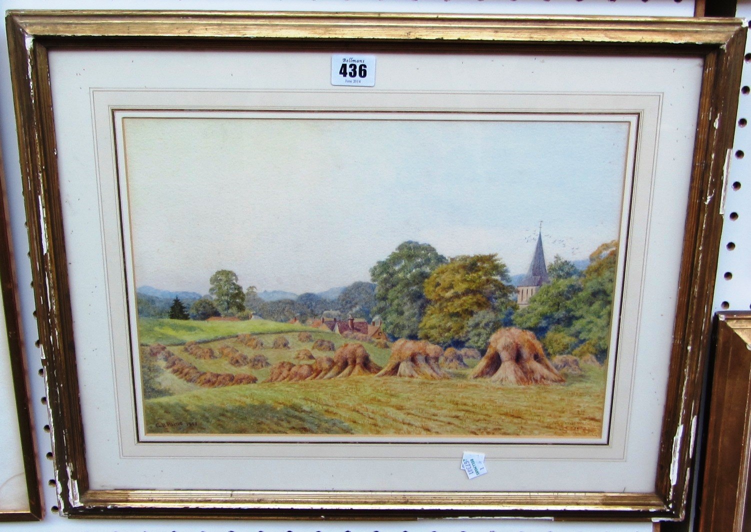 Appraisal: C Paine early th century Village scenes a group of