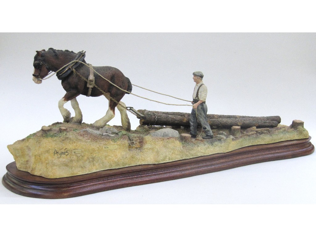 Appraisal: Border Fine Arts group 'Logging' model no Bo by Ray