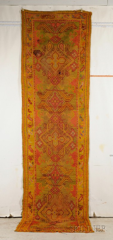 Appraisal: Ushak Runner West Anatolia late th century area of wear