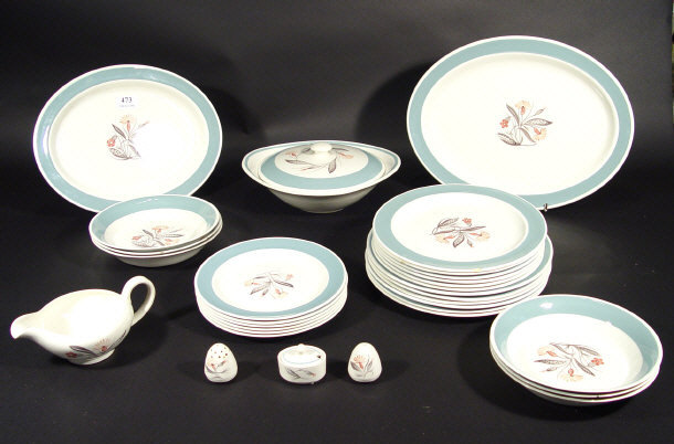 Appraisal: Susie Cooper dinner service hand painted with pink campion pattern