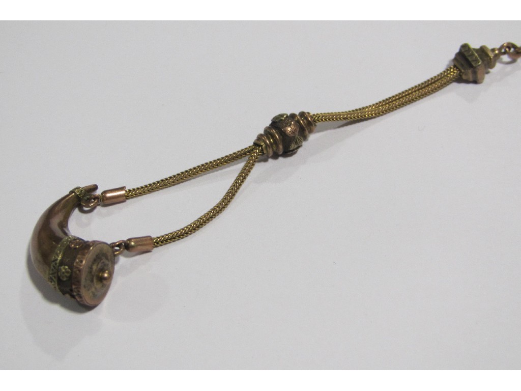 Appraisal: Victorian ct gold Albertina with appendage in the form of