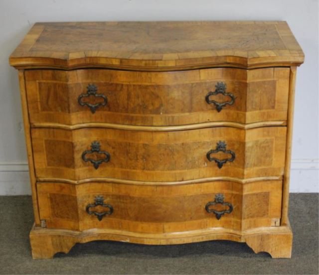 Appraisal: Vintage Italian Drawer Walnut Banded Commode From a Scarsdale NY