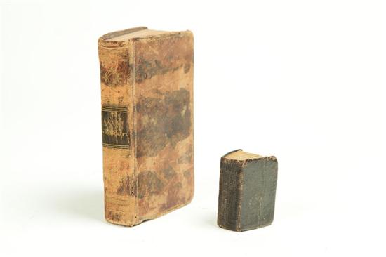 Appraisal: TWO MINIATURE BOOKS Wonders of the Invisible World Displayed in