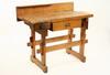 Appraisal: WORKBENCH - th C diminutive size studio maple workbench with