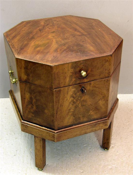 Appraisal: A George III mahogany wine cooler on four square section