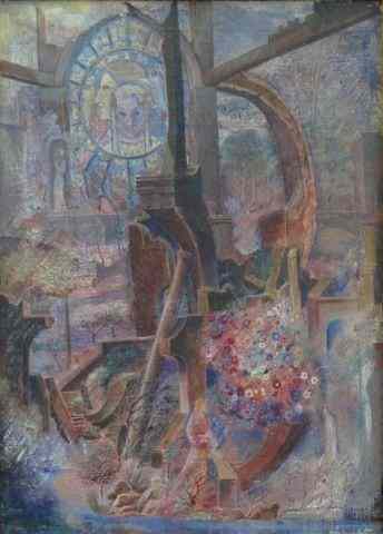 Appraisal: SMITH Charles Augustus O C of Ethereal ChurchRuins with Figures