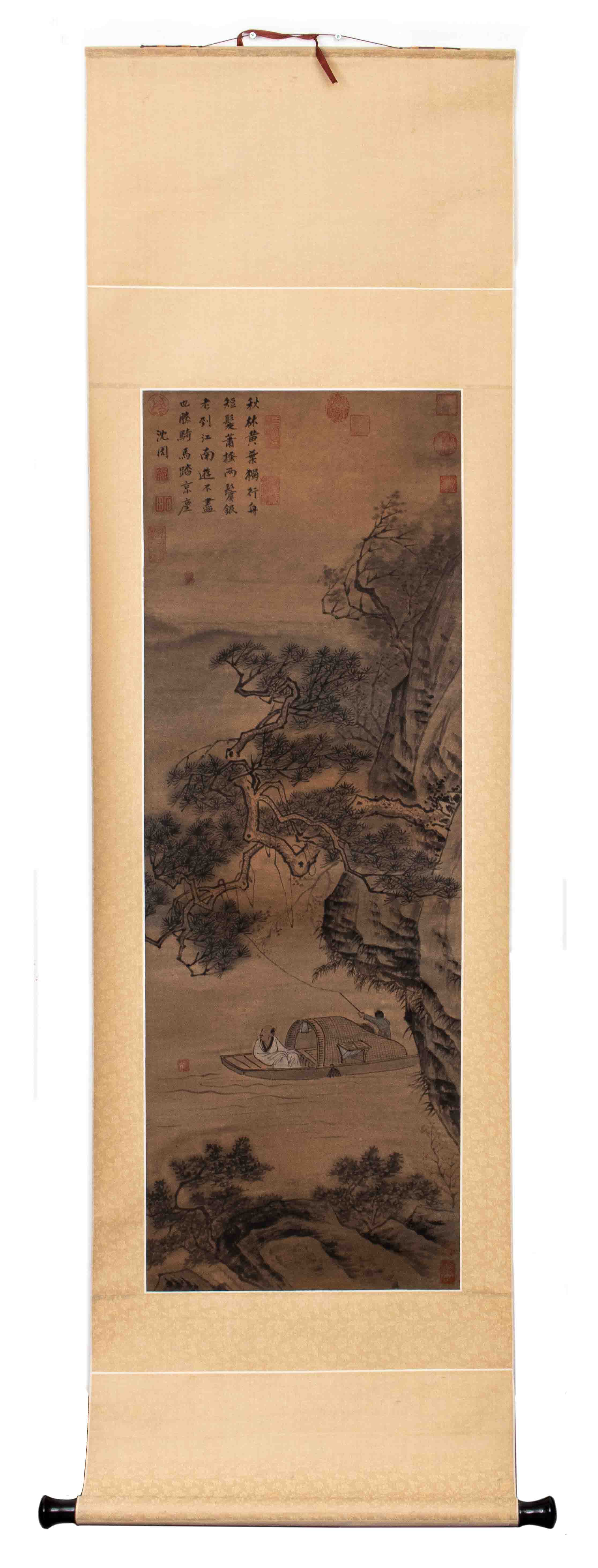 Appraisal: AFTER SHEN ZHOU LANDSCAPE PAINTING SCROLL After Shen Zhou Chinese