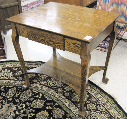 Appraisal: AN OAK WRITING TABLE American c having a rectangular oak