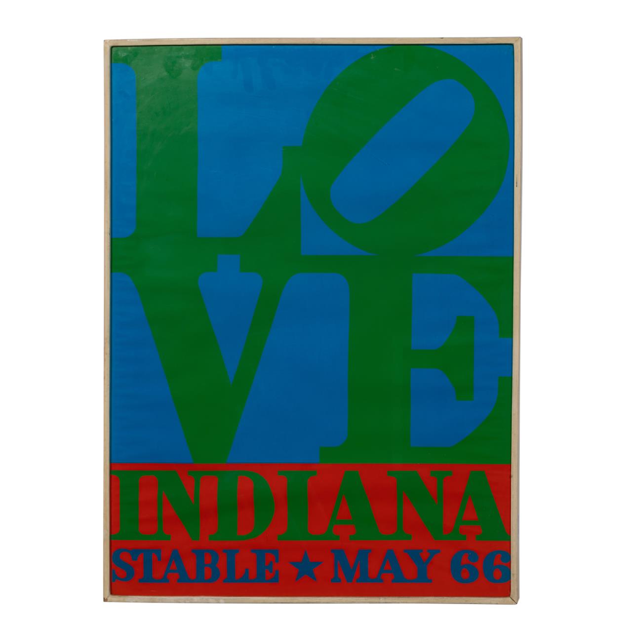 Appraisal: R INDIANA LOVE STABLE MAY SERIGRAPH POSTER Robert Indiana American