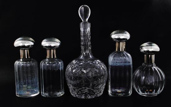 Appraisal: English crystal decanters th th century cut and etched H