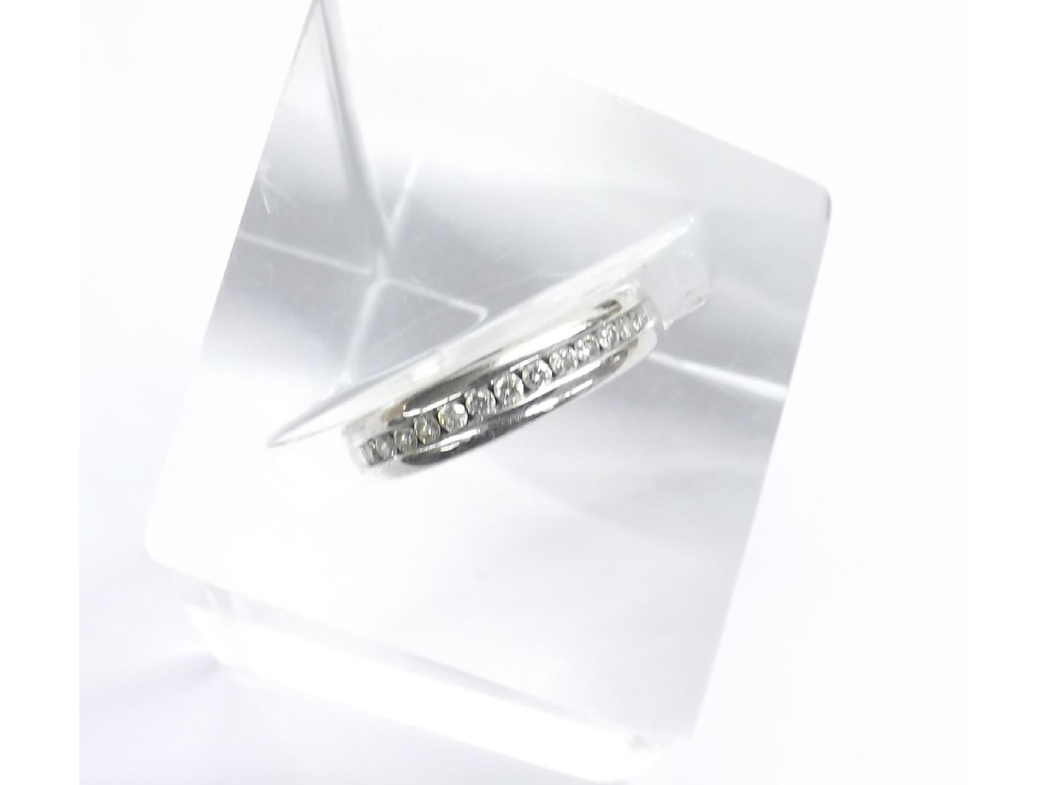 Appraisal: ct white gold diamond half eternity ring ct gm ring