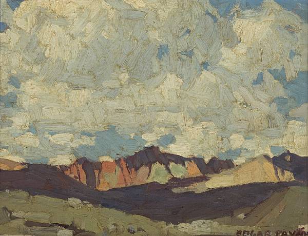 Appraisal: Edgar Payne - Clouds above cliffs signed 'Edgar Payne' lower