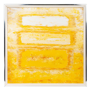 Appraisal: Richard Himmel American b Yellow for Mitzi oil on canvas