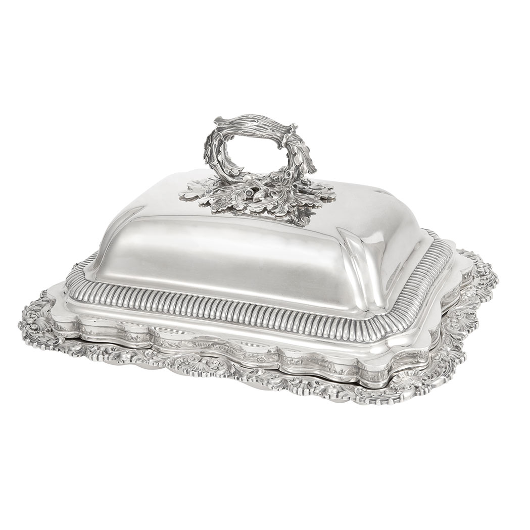 Appraisal: George III Silver Covered Entree Dish Paul Storr London the