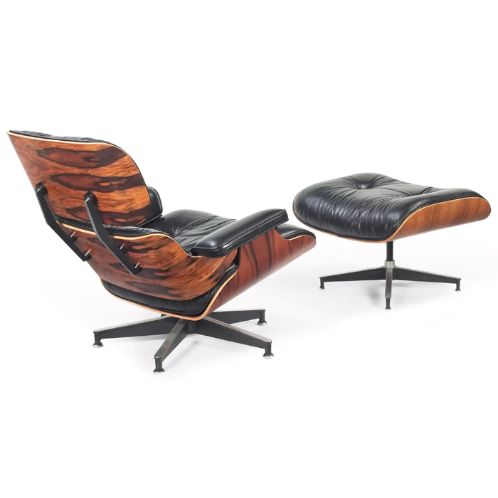 Appraisal: Charles and Ray Eames chair and ottoman by Herman Miller