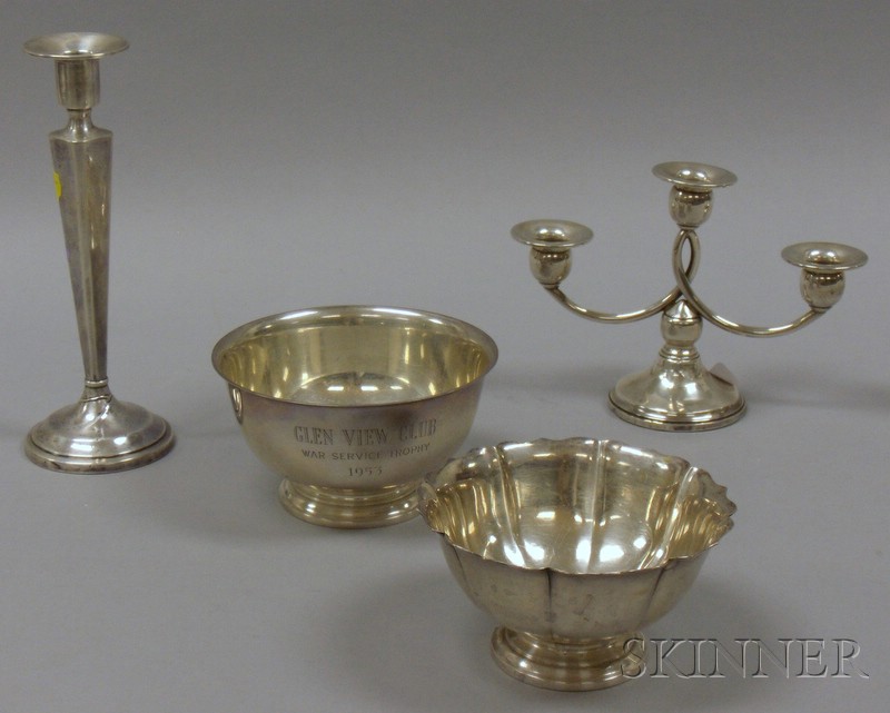 Appraisal: Group of Silver and Silver Weighted Serving and Decorative Items