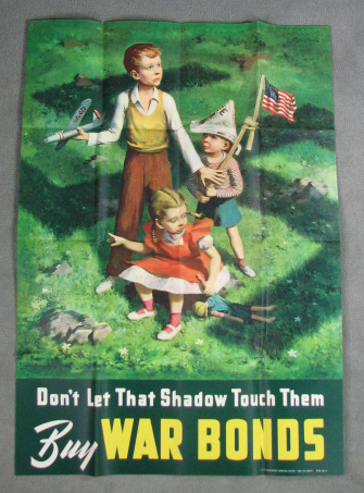 Appraisal: World War II War Bonds Poster Wonderful graphic of children