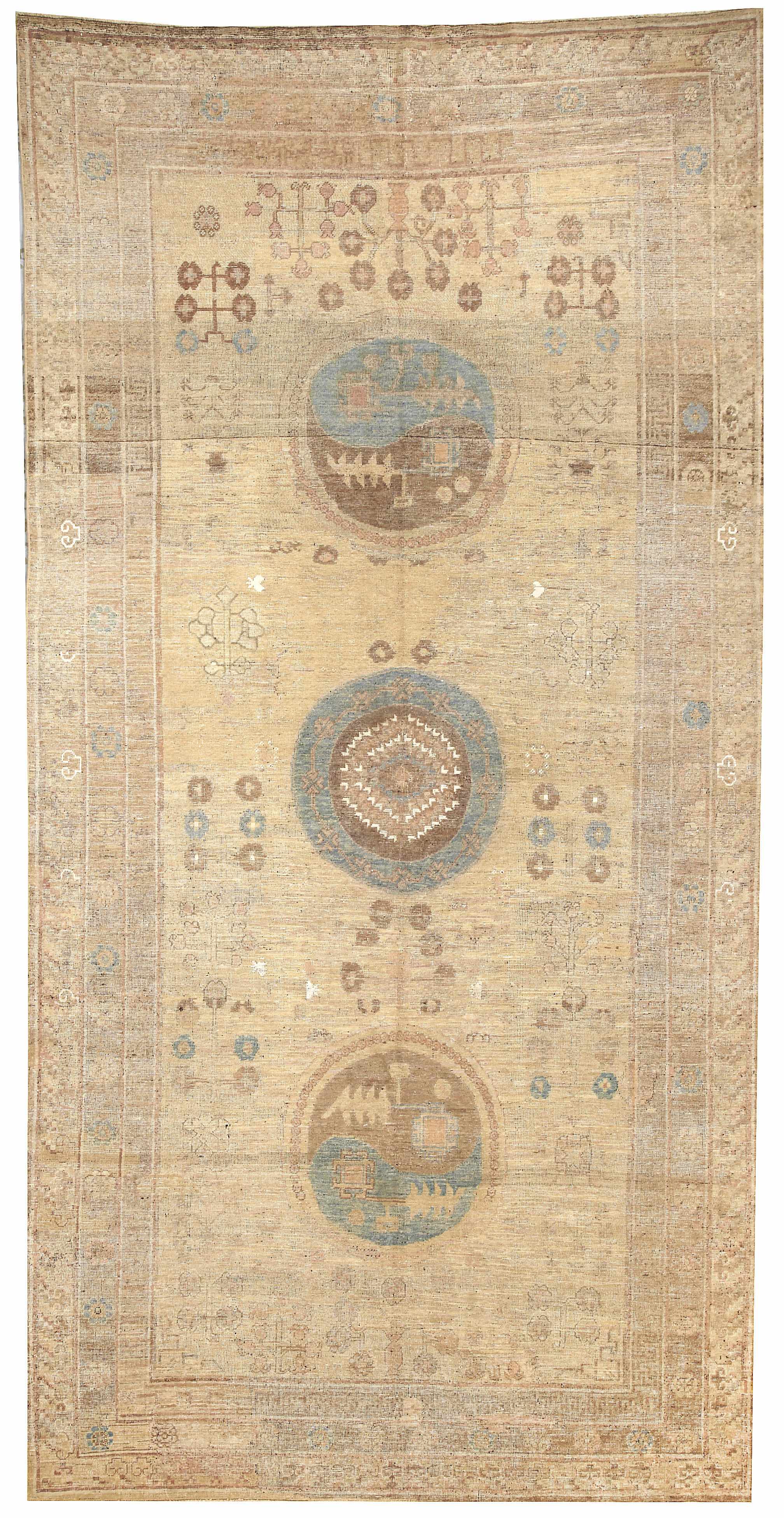 Appraisal: A Khotan long carpet Turkestancirca size approximately ft in x