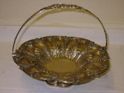 Appraisal: A WILLIAM IV BASKET of lobed circular form with pierced