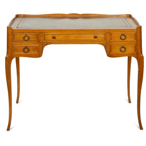 Appraisal: A Louis XV Style Walnut Writing Table th Century Height