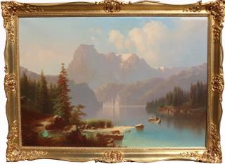 Appraisal: Fine Signed th C Norwegian School Fjord Scene Fine Signed