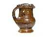 Appraisal: A DATED DERBYSHIRE SALTGLAZED BROWN STONEWARE PUZZLE JUG BRAMPTON with