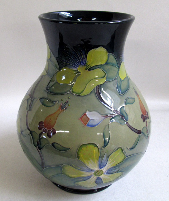 Appraisal: MOORCROFT POTTERY VASE hand painted under glaze in a yellow