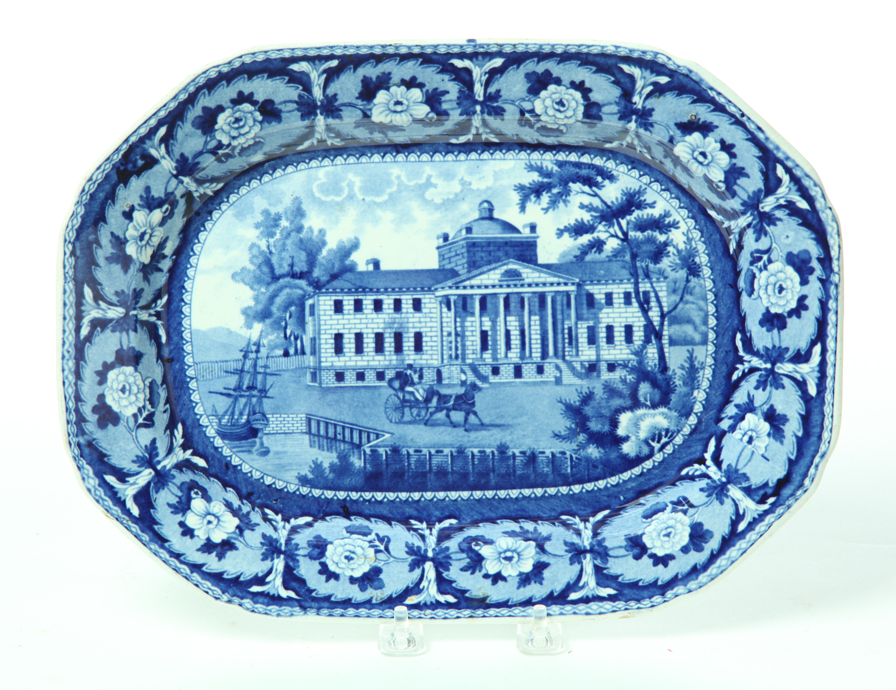 Appraisal: HISTORICAL BLUE STAFFORDSHIRE PLATTER England nd quarter- th century Octagonal