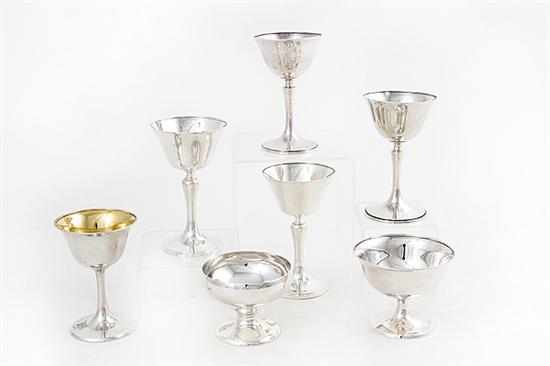 Appraisal: Collection of sterling champagnes and sherbets various makers and patterns