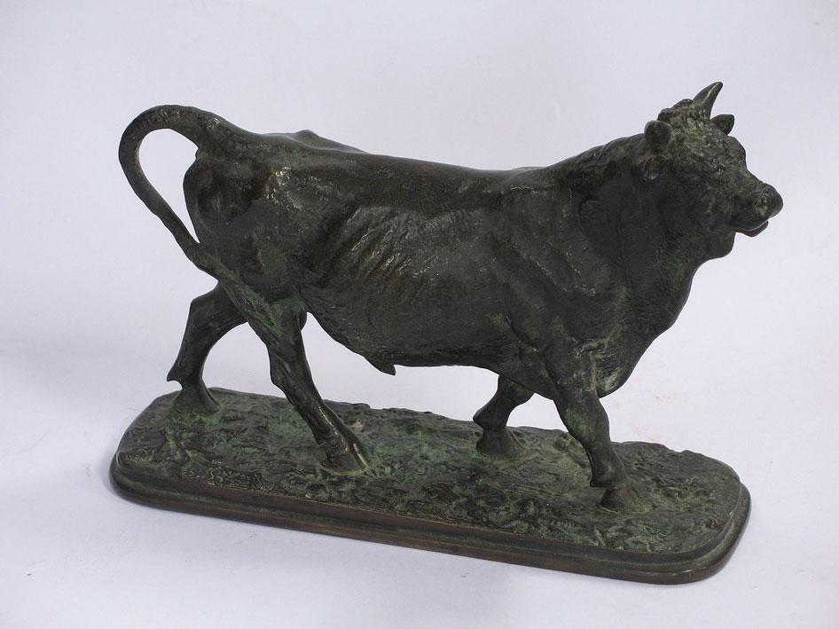 Appraisal: CHRISTOPHE FRATIN A cast bronze model of a bull standing