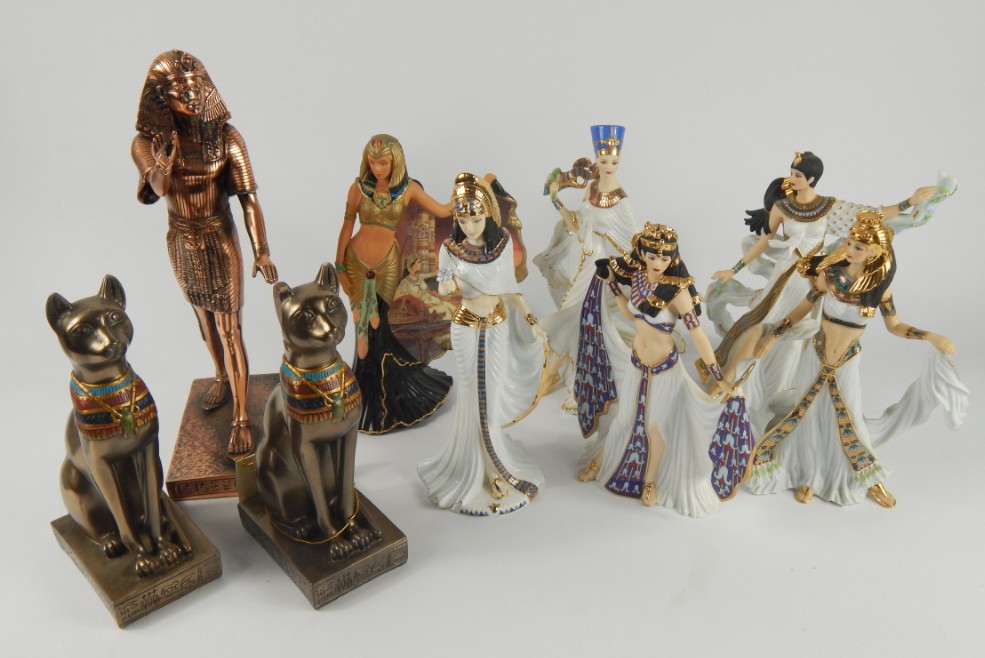 Appraisal: A group of Egyptian porcelain figures comprising a Coalport figure