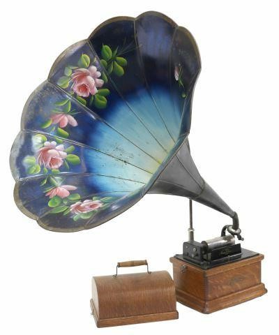 Appraisal: Edison fireside phonograph combination type cylinder player model-A serial number