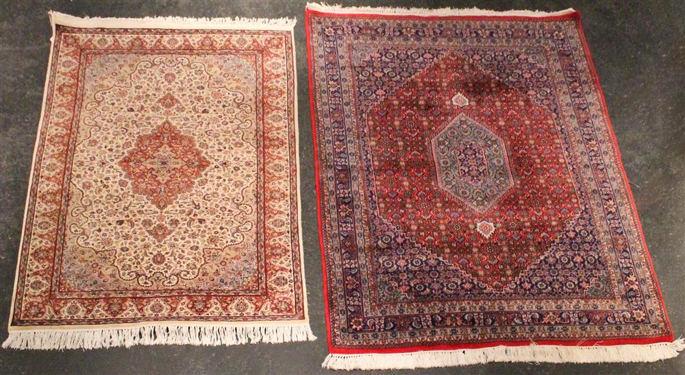 Appraisal: TWO PERSIAN WOOL RUGS INCLUDING A SENNEH the smaller having