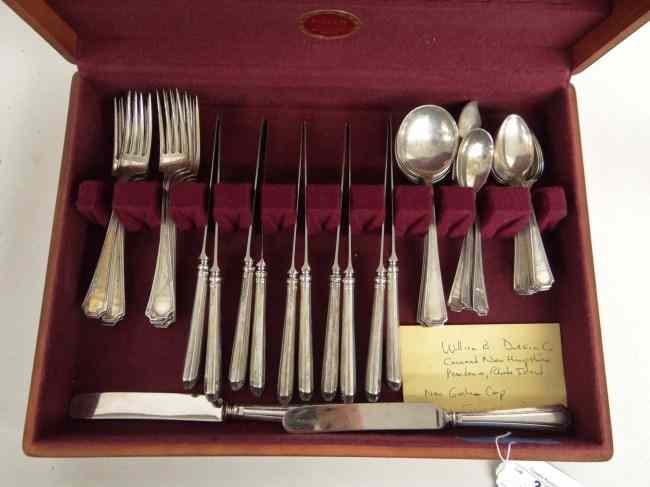 Appraisal: Sterling silver flatware set Grams Wallace B Durgin Co Concord