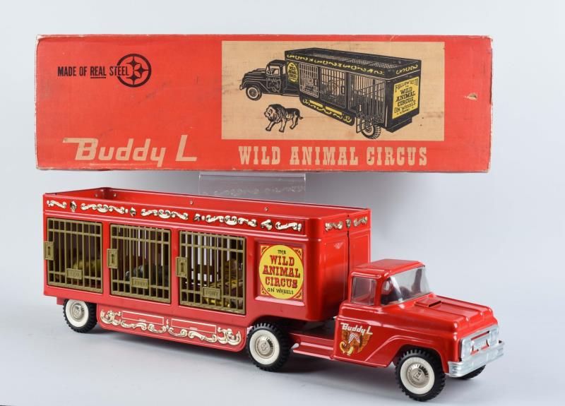 Appraisal: s Buddy L Wild Animal Circus Truck with Box This