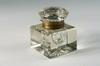 Appraisal: INKWELL - Circa - large cut crystal paperweight inkwell Faceted