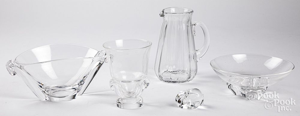 Appraisal: Group of colorless glass Group of colorless glass to include