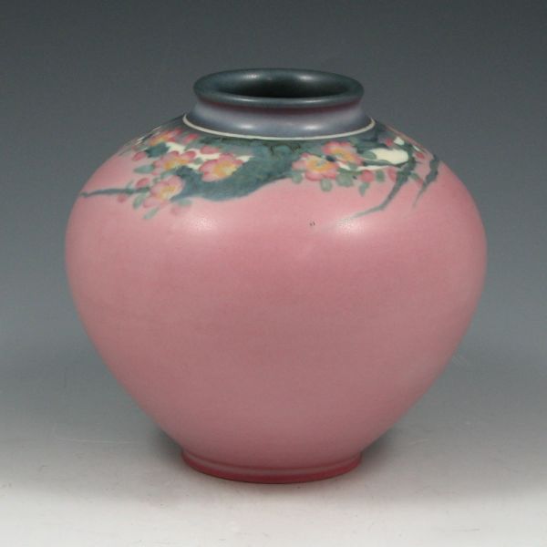 Appraisal: Rookwood Vellum Glaze vase from with cherry blossoms by E